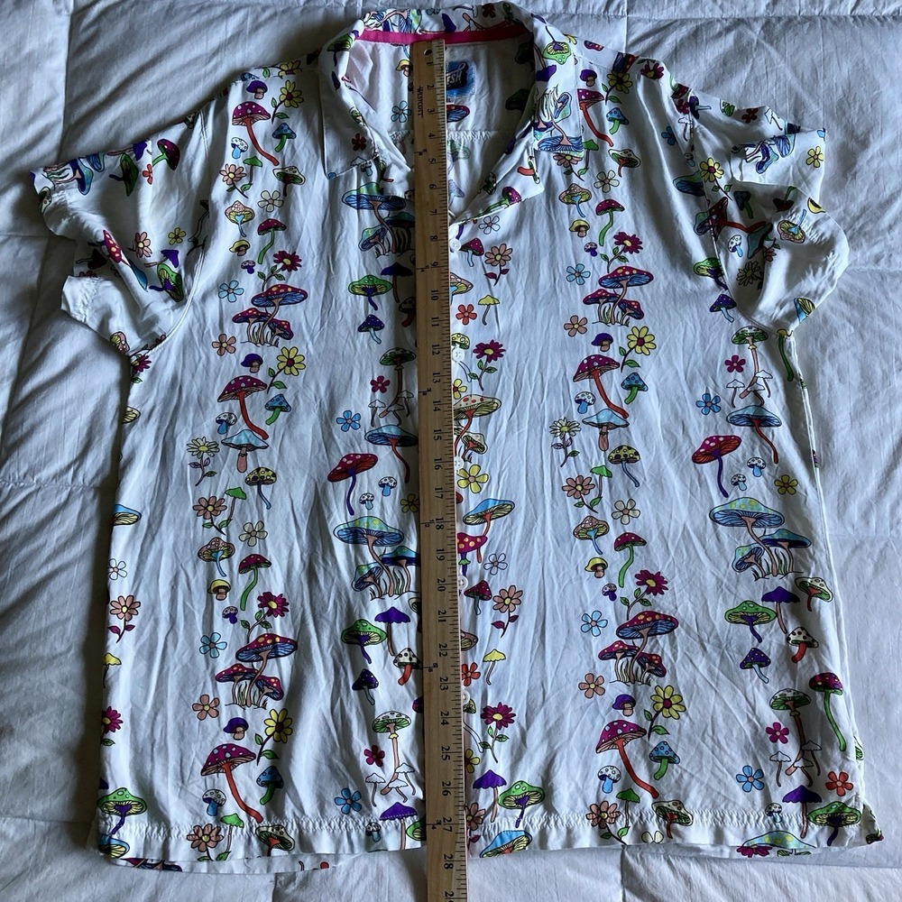 Fresh Prints of Bel-Air Wild Mushroom Button Up Mens XL Trippy Psychedelic Fest - Picture 14 of 14